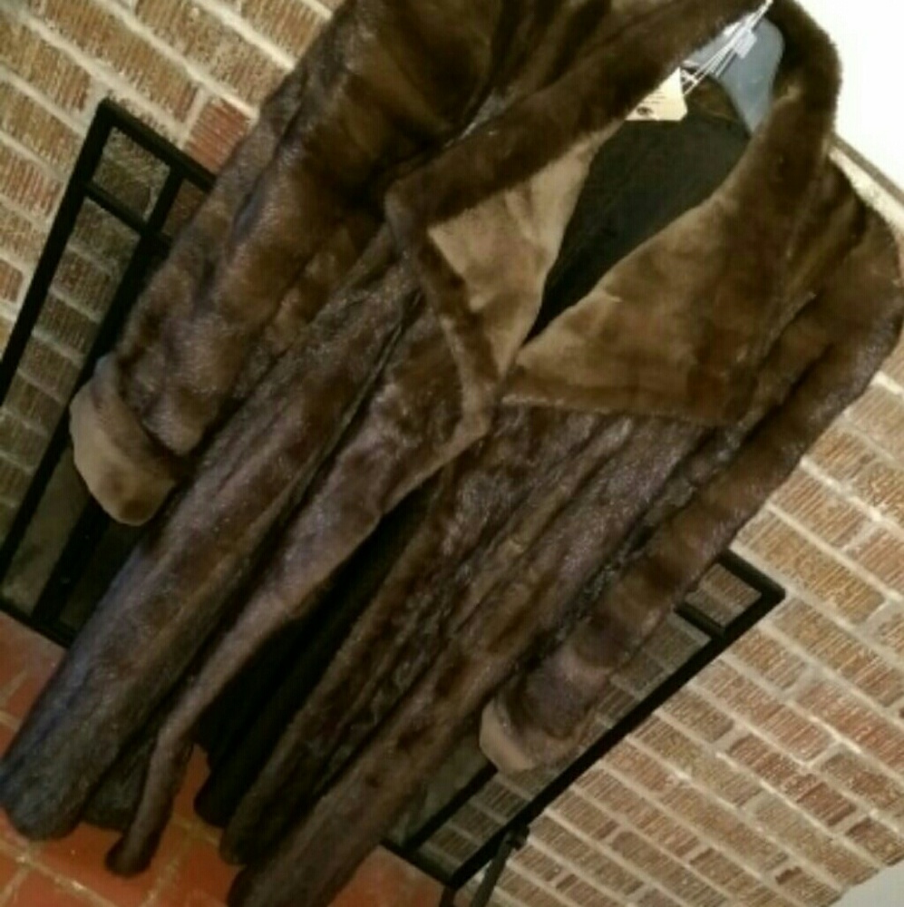 Mink Sheared Coat with Mink Head Wrap